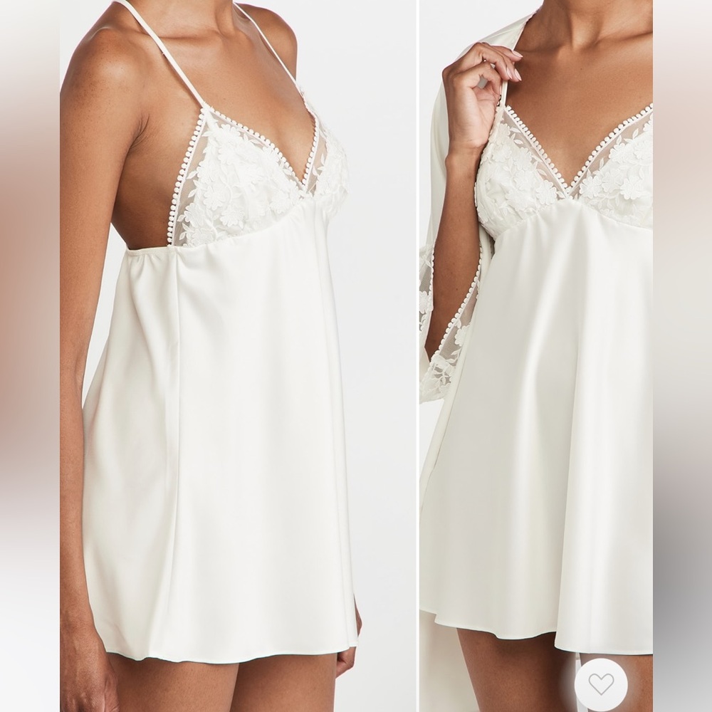 Flora Nikrooz White Lace Chemise